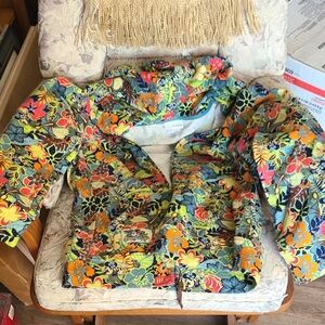 Disney Colorful Floral Women's Full Zip Jacket